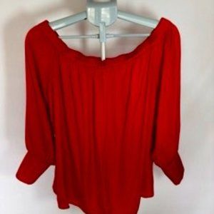 Gibson Latimier Red Blouse - Medium